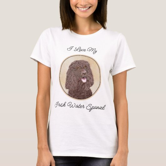 Iers waterspaniel schilderen - Oorspronkelijke hon T-shirt (Voorkant)