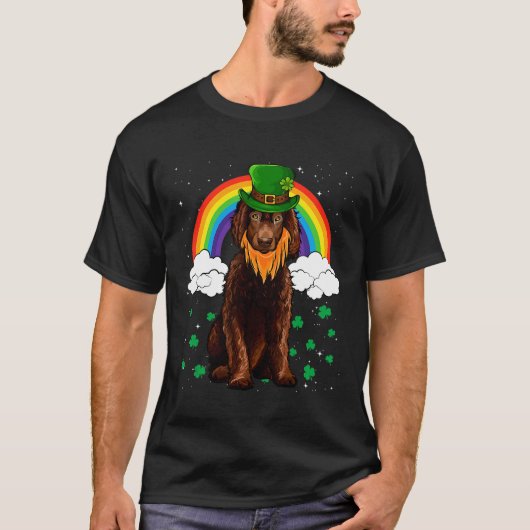 Iers waterspaniel St Patricks Day Leprechaun T-shirt (Voorkant)