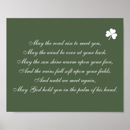 Iers wegtrekken kan de weg omhoog om je te ontmoet poster (Voorkant)