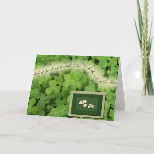 Iers Wenskaart Kaart (Voorkant)
