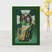 Iers Wenskaart van de Blessing Kaart (Gele Bloem)