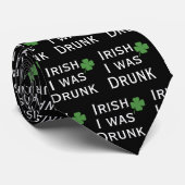 Iers werd Drink St. Patrick's Day Black Stropdas (Opgerold)
