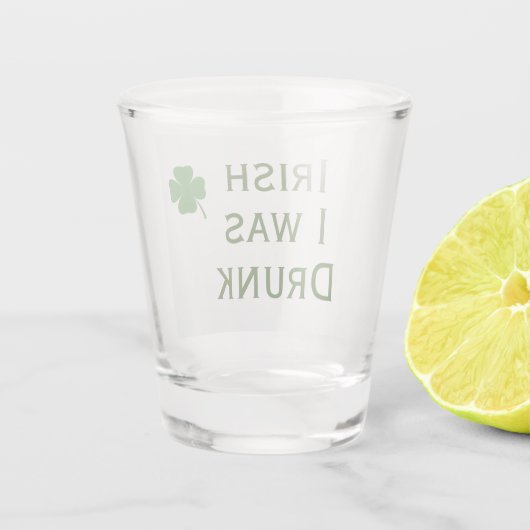 Iers werd Drink St. Patrick's Day Shot Glass Shot Glas (Achterkant)