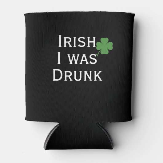 Iers werd ik Drink in Black St. Patrick's Day Blikjeskoeler (Voorkant)