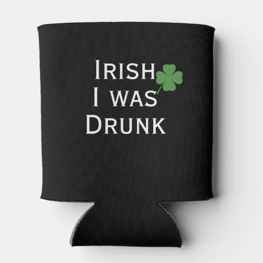 Iers werd ik Drink in Black St. Patrick's Day Blikjeskoeler (Achterkant)