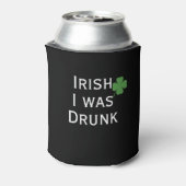 Iers werd ik Drink in Black St. Patrick's Day Blikjeskoeler (Blikje Achterkant)