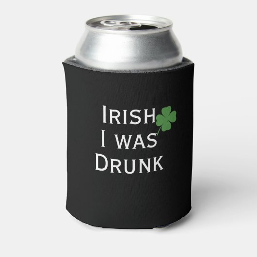 Iers werd ik Drink in Black St. Patrick's Day Blikjeskoeler (Blikje Achterkant)