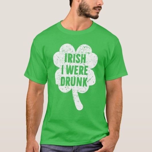 Iers werd ik Drink op St Patricks Day T-shirt (Voorkant)