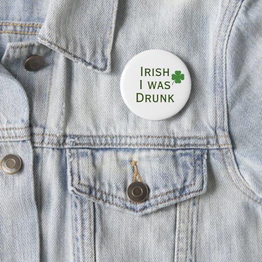 Iers werd ik Drink St. Patrick's Day Button (In situ)