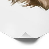 Iers Wolfhound Pet Portret schilderen geïsoleerd Perfect Poster (Hoek)