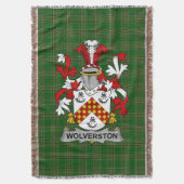 Iers Wolverston wapenschild Familie Crest Irelan Deken (Voorkant Verticaal)