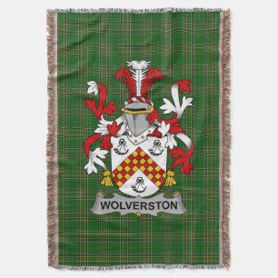 Iers Wolverston wapenschild Familie Crest Irelan Deken