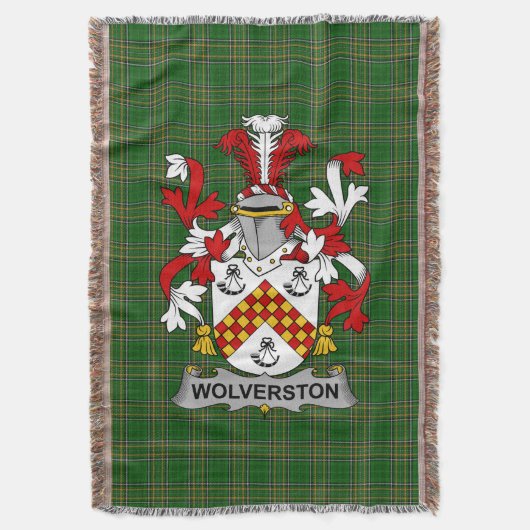 Iers Wolverston wapenschild Familie Crest Irelan Deken (Voorkant Verticaal)