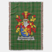 Iers Wormington Wapen Familie Crest Irelan Deken (Voorkant Verticaal)