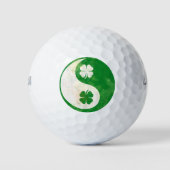 Iers Yin Yang Shamrock Design Golfballen (Voorkant)