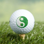 Iers Yin Yang Shamrock Design Golfballen (Insitu Shirt)