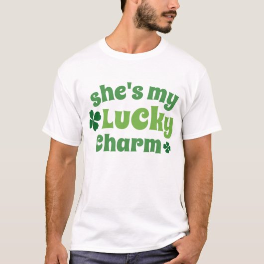 Iers ze is mijn Lucky Charm Couples Tshirt (Voorkant)