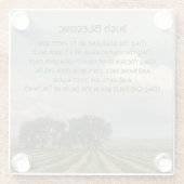 Iers zegenend boerenlandschap glazen onderzetter (Achterkant)