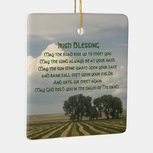 Iers zegenend boerenlandschap keramisch ornament (Rechts)