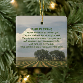 Iers zegenend boerenlandschap keramisch ornament