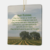 Iers zegenend boerenlandschap keramisch ornament (Links)