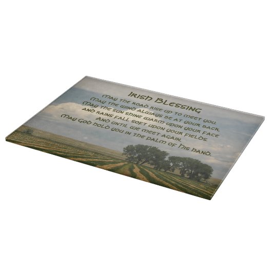 Iers zegenend boerenlandschap snijplank (Hoek)