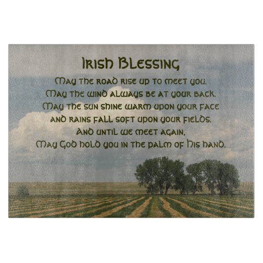 Iers zegenend boerenlandschap snijplank (Voorkant)