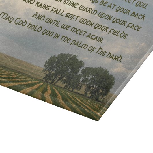 Iers zegenend boerenlandschap snijplank (Hoek)