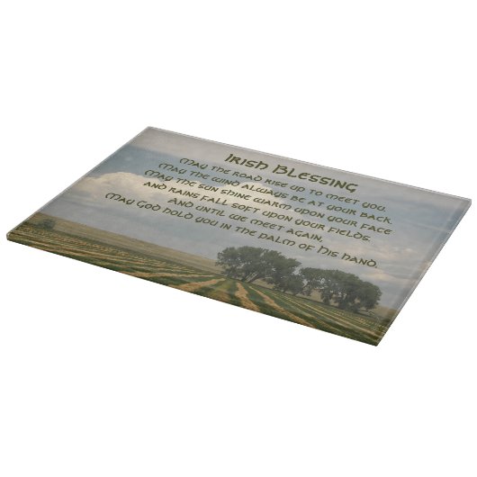 Iers zegenend boerenlandschap snijplank (Hoek)