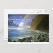 Iers zegengebed en regenboog briefkaart (Voorkant / Achterkant)