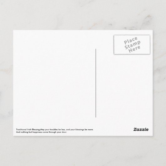 Iers zegengebed en regenboog briefkaart (Achterkant)