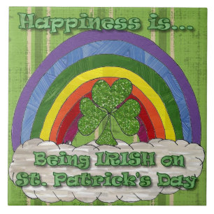 Iers zijn op St. Patrick's Day keramische tegel Tegeltje