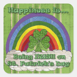 Iers zijn op St. Patrick's Day Vierkante Sticker