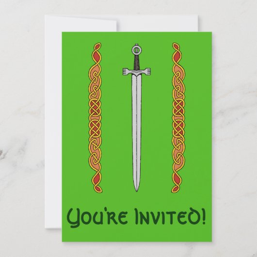 Iers zwaard en Knotwork Kaart (Voorkant)