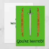 Iers zwaard en Knotwork Kaart (Voorkant / Achterkant)