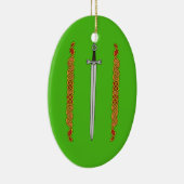 Iers zwaard en Knotwork Keramisch Ornament (Rechts)