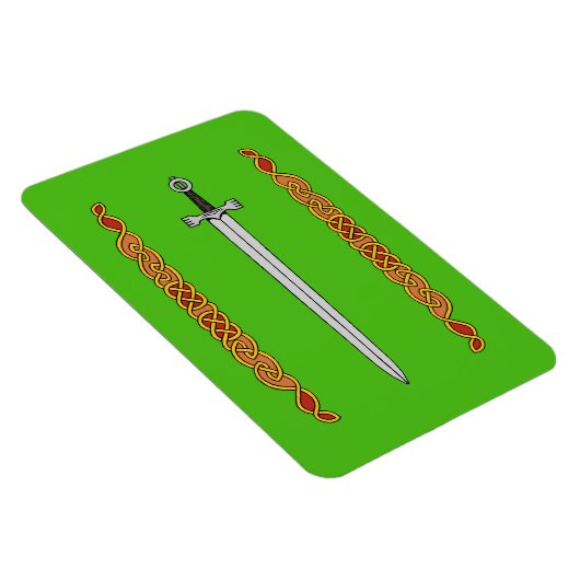 Iers zwaard en Knotwork Magneet (Rechterzijde)