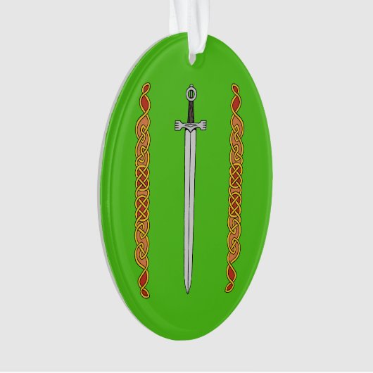 Iers zwaard en Knotwork Ornament (voorkant)