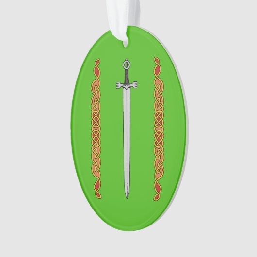 Iers zwaard en Knotwork Ornament (voorkant)