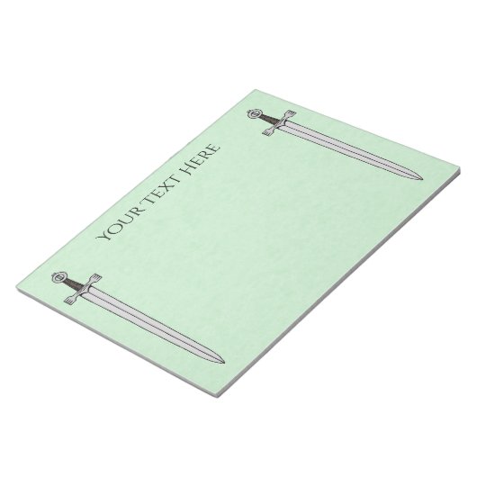 Iers zwaard notitieblok (Schuin)