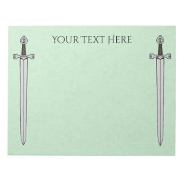 Iers zwaard notitieblok