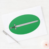 Iers zwaard ovale sticker (Envelop)