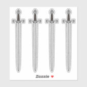 Iers zwaard sticker (Vel)