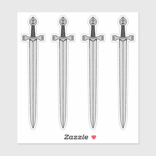 Iers zwaard sticker (Vel)