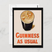 Iers zwart bier briefkaart (Voorkant / Achterkant)