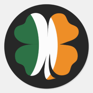 Ierse 4Leaf Clover-sticker Ronde Sticker