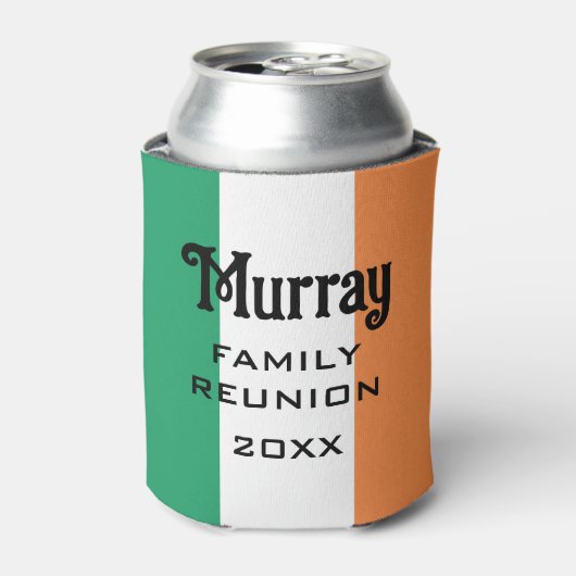 Ierse achternaam Custom Blikjeskoeler (Blikje Voorkant)