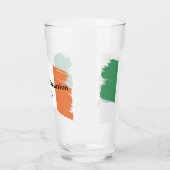 Ierse achternaam Custom Flag Kleuren Reunion Glas (Links)