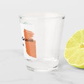 Ierse achternaam Custom Flag Kleuren Reunion Shot Glas (Rechts)