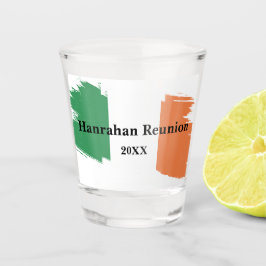 Ierse achternaam Custom Flag Kleuren Reunion Shot Glas
